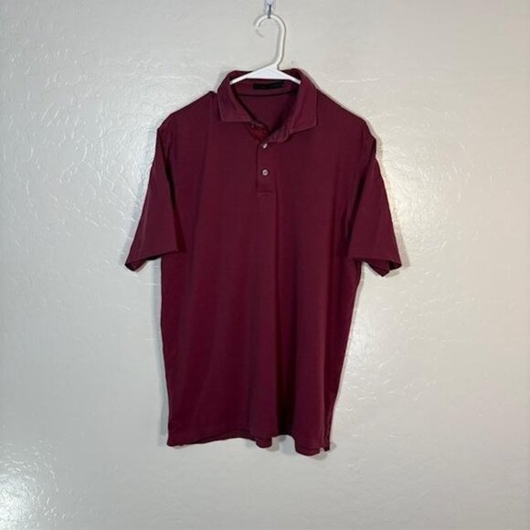 Greyson Polo Shirt Mens Large Burgundy brrr Cooling Performance Golf Stretch - Picture 1 of 8